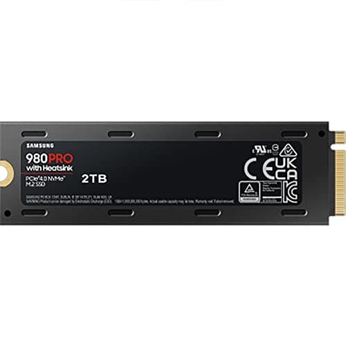 Samsung 980 PRO NVMe M.2 SSD mit Heatsink, 2 TB, PCIe 4.0, 7.000 MB/s Lesen, 5.000 MB/s Schreiben, Interne SSD mit Kühlkörper für Konsolen-Gaming, MZ-V8P2T0CW Bild 4
