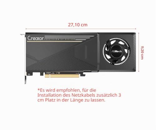 ASRock Intel ARC Pro B60 Creator 24 GB Grafikkarte, Intel Xe2-HPG Architektur, 24 GB GDDR6, PCIe 5.0, 4X DisplayPort 2.1 Ports, Lüfterdesign, Silent Cooling 0dB Bild 8
