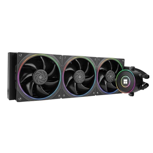 Thermalright Aqua Elite 360 V5 ARGB Black CPU-Flüssigkeitskühler, 360 mm Kühlkörpergröße, 3x TL-S12 PWM Lüfter, für AM4/AM5, Intel LGA115X/1200/1700/1851, AIO CPU-Kühler 360mm Schwarz Bild 2
