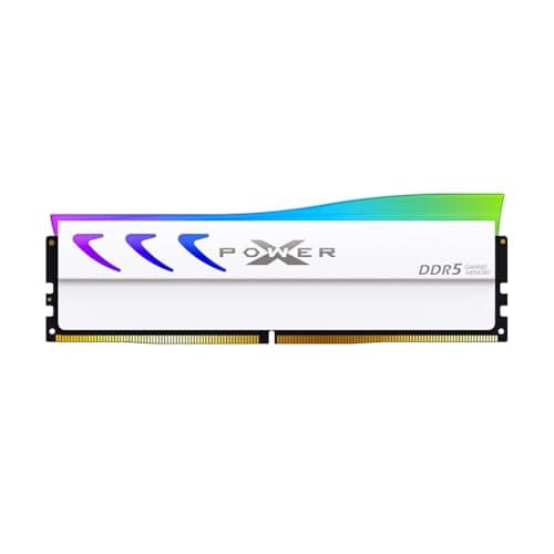 Silicon Power DDR5 16GB Storm RGB 6000MT/s (PC5-48000) 288-pin CL36 1.35V UDIMM Desktop Arbeitsspeicher RAM SP016GXLWU60FFSL Weiß