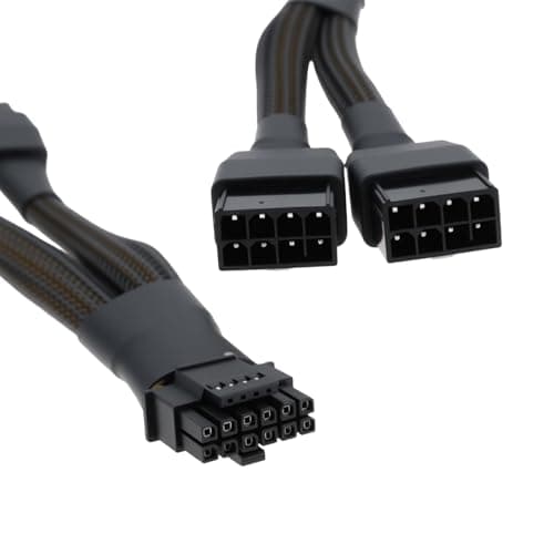 Create idea 16-poliges (12+4-poliges) auf 2 X 8-poliges Stromadapterkabel 12 cm 16 AWG Kompatibel mit Nvidia RTX 4080 4090 Bild 2