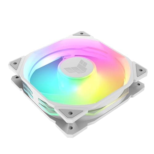 ASUS TUF Gaming TR120 ARGB Standard Blade White 3IN1 Gehäuselüfter 3er Pack (120mm PWM PC Lüfter, 2000 RPM, 3,3 mm H2O, 77,4 CFM Luftstrom, 16 einzeln adressierbare RGB-LEDs, weiß) Bild 6