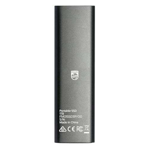 Philips Externe Portable SSD 1 TB - Ultra Slim SATA Ultra Speed USB-C, Lesegeschwindigkeit bis zu 540 MB/s, Aluminium Bild 6