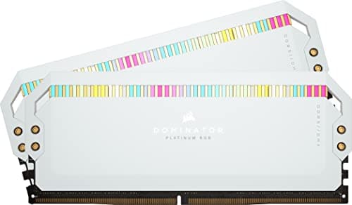 Corsair Dominator Platinum RGB DDR5 RAM 32GB (2x16GB) 5200MHz CL40 Intel XMP iCUE Kompatibel Computer Speicher - Weiß (CMT32GX5M2B5200C40W) Weiß 32GB (2x16GB) Bild 2