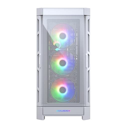 COUGAR DUOFACE PRO RGB Mid Tower PC Gehäuse mit 2 Frontplatten und RGB Lüftern (Weiss) Bild 4