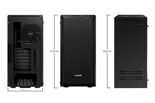 be quiet! Pure Base 600 Window Black PC-Gehäuse, 2X Pure Wings 2 Lüfter, Radiatoren bis 360mm, 3-stufige Lüftersteuerung, Seitenfenster aus Temperglas Bild 4