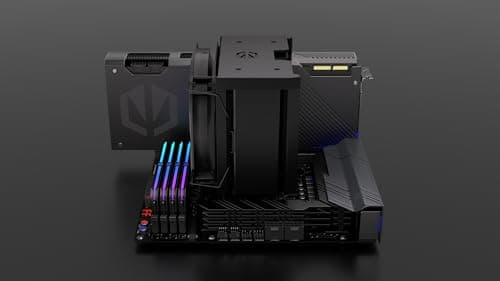 ENDORFY Fortis 5 Black CPU Kühler 140 mm PWM, schwarzer Prozessorkühler, leiser Tower Kühler, 6 Heatpipes, AM5 AM4 LGA1700 Intel AMD, 220W TDP Bild 8