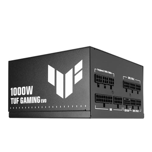 ASUS TUF Gaming 1000W Gold EVO Gaming Netzteil (1000 Watt, Lüfter mit Doppelkugellager, ATX 3.1 & PCIe 5.1 kompatibel, 80 Plus Gold Zertifizierung, geätzte Kabel, Schwarz) Bild 4