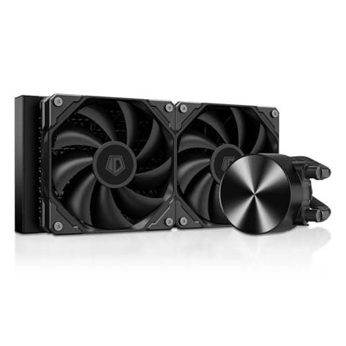 ID-COOLING FX240 PRO Liquid CPU-Kühler für Desktop, 240 mm AIO-Kühler, 2 x 120 mm hocheffiziente Lüfter, spezielles CD-Muster, Pumpenleiste, Intel und AMD kompatibel