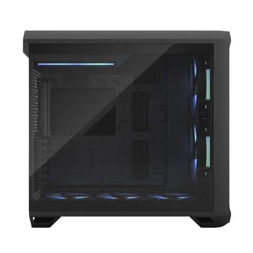 Fractal Design Torrent RGB PC-Gehäuse – Hervorragender Luftstrom mit 2X 180mm & 3X 140mm RGB Lüftern – Gehärtetes Glas – ATX Mid Tower für Gaming RGB Black Tempered Glass Bild 8