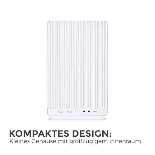 Lian Li DAN Cases A3-mATX PC-Gehäuse, anpassbares Layout, 415 mm GPU-Klarheit, unterstützt bis zu 360 mm Radiatoren, Stahl, Kunststoff, Weiß Weiß/Flyaway Orchidee Mesh Bild 3