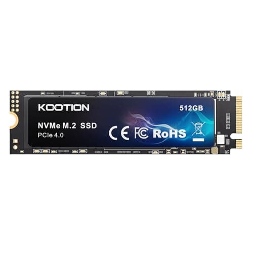 KOOTION SSD 512GB Nvme SSD PCIe 4.0 Interne Festplatte 5200MB/s Lesen, 4500MB/s Schreiben, 512 GB SSD 3D NAND Flash Interne Solid-State-Laufwerk für PS5, Programme, Gaming und Videoschnitt 512 GB X16 Bild 2