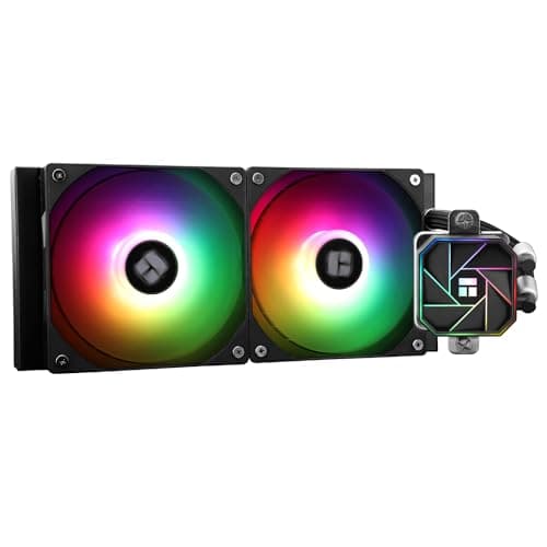 TR AQUA ELITE 240V3, AIO Pumpenkopfgeschwindigkeit bis zu 3300RPM, TL-C12B-S V2×2 PWM Lüfter, für AMD / AM4 / AM5, Intel LGA1150 / 1151/1200 / 2011/1700 CPU-Kühler 240mm 240-BLACK Bild 2