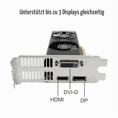 GTX 1050 Ti Grafikkarte für PC, 4GB GDDR5 128-bit, HDMI DisplayPort DVI-D, Computer GPU, Gaming Grafikkarte, PCI Express x16, DirectX 12 Bild 8