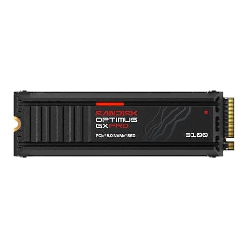 SANDISK Optimus GX PRO 8100 PCIe Gen 5 NVMe SSD mit Kühlkörper 8 TB (sequenzielle Lese-/Schreibgeschwindigkeiten von bis zu 14.900/13.200 MB/s, TLC 3D CBA NAND, bis zu 4.800 TBW) Heatsink 8 TB Bild 2