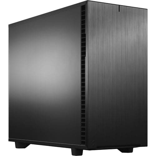 Fractal Define 7 Solid Black PC-Gehäuse - Vielseitiger Midi-Tower für ATX, Micro-ATX, ITX Mainboards, Großzügiger Innenraum, Leise, Hochwertiges Design
