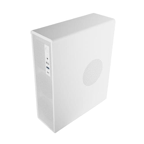 Tacens AEROSLIM500, PC-Gehäuse MicroATX, Staubschutz-Mesh-Panels, TFX-Netzteil 500W, Frontlüfter FDB 90mm, Slim-Minitower kompatibel mit MicroATX und Mini-ITX, USB-C und USB 3.0, Weiß 2AEROSLIM500W Bild 4