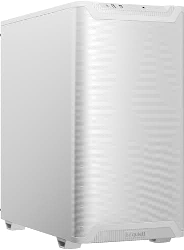 be quiet! Pure Base 501 Airflow White PC-Gehäuse, 2 vorinstallierte Pure Wings 3 140mm PWM White Lüfter, hoher statischer Druck, geräumiges Design, kompakte Abmessungen, USB 3.2 Gen. 2 Type C