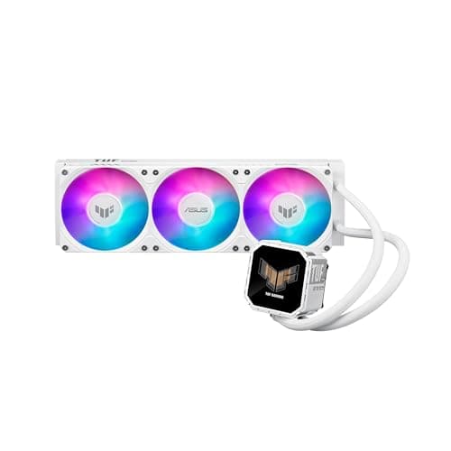 ASUS TUF Gaming LC III 360 ARGB LCD White All-in-One-Flüssig-CPU Wasserkühlung (drei ARGB Lüfter, 2,8" IPS-LCD für GIFs und MP4, Intel LGA 1851, 400mm-Schläuche, 1700, 1200, AMD AM5 und AM4, Weiß)