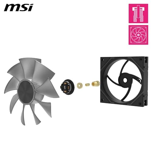 MSI MPG EZ120 ARGB WHITE Lüfter - 120 mm ARGB-Lüfter, fluiddynamisches Lager mit zusätzlicher Mutterbefestigung, Mystic Light & Cooling Wizard Unterstützung mit MSI Mainboards Bild 6