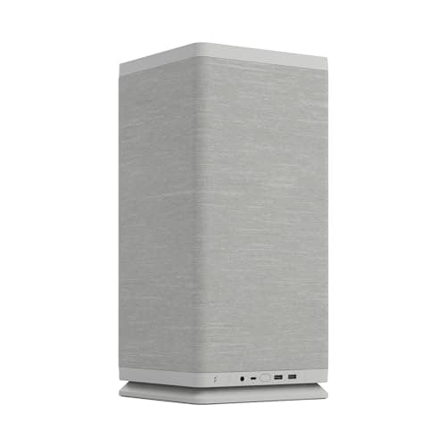 Fractal Design PC Gehäuse Mood Grau - Elegantes Stoffdesign, 180 mm Lüfter, m-ITX, Effiziente Kühlung Light Grey Bild 2