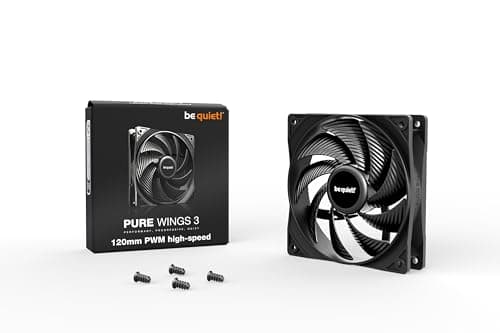 be quiet! Pure Wings 3 120mm PWM high-speed Lüfter, hohe Höchstgeschwindigkeit, niedrige Mindestdrehzahl, optimierter Lüfterrahmen, außergewöhnlich hoher Luftdruck, sehr leiser Betrieb, Rifle, BL106 Bild 6
