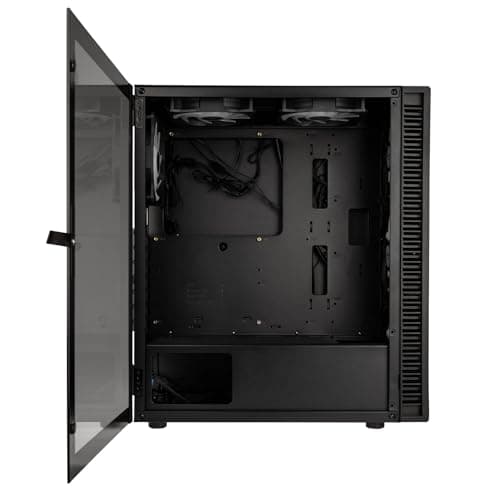 Kolink Observatory HF Mesh PC-Gehäuse, Sechs ARGB-Lüfter, 330 mm GPU-Freiheit, ATX-Motherboard, Gitterfrontplatte, Stahl, Mid-Tower, Schwarz Bild 8