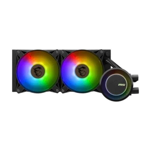 MSI MAG CORELIQUID E240 AIO CPU Wasserkühlung- Vergrößerte Kupferkühlplatte, ARGB Blockhead & FDB Lüfter, Zweikammer-Wasserblock, Split-Flow Radiator, Mystic Light, AMD & Intel kompatibel Bild 7