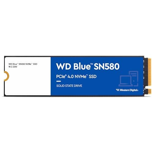 WD Blue SN580 NVMe SSD 1 TB (PCIe Gen4 x4, bis zu 4.150 MB/s Lesen, M.2 2280, nCache 4.0-Technologie) Blau SN580 bis zu 4.150 MB/s 1 TB Bild 2