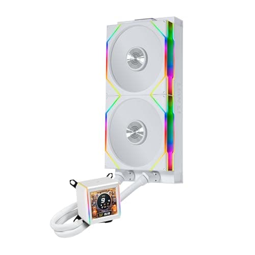 Lian Li Galahad II LCD 280 TL Wireless AiO Wasserkühlung Weiß – CPU-Kühler mit 280 mm Radiator, LCD Display und TL Wireless ARGB Lüftern Bild 4