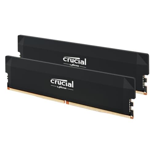 Crucial Pro DDR5 RAM 32GB Kit (2x16GB) 6000MHz CL36, Overclocking Gaming, Intel XMP 3.0 / AMD Expo, PC Computer Arbeitsspeicher, Schwarz - CP2K16G60C36U5B 6000MHz 32GB (2x16GB) Bild 2