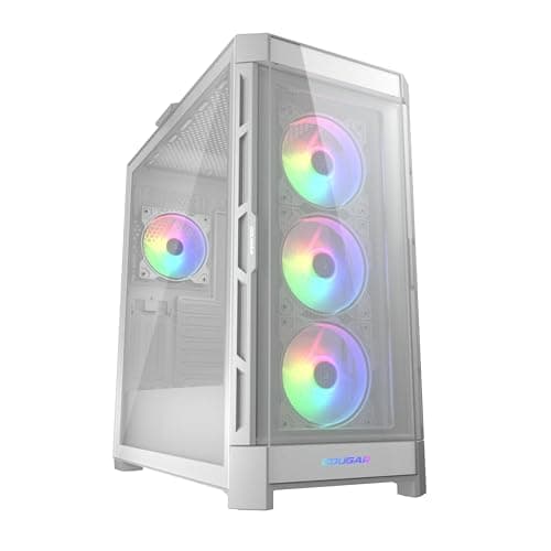 COUGAR DUOFACE PRO RGB Mid Tower PC Gehäuse mit 2 Frontplatten und RGB Lüftern (Weiss)