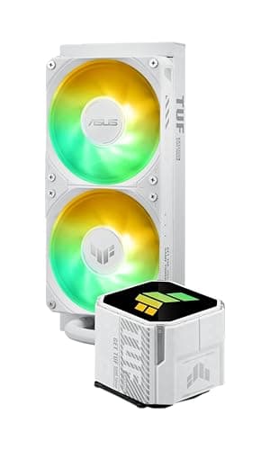 ASUS TUF Gaming LC III 240 ARGB White All-in-One-Flüssig-CPU Wasserkühlung (zwei vorinstallierte Lüfter, Aura ARGB, 400-mm Schläuche, für Intel LGA 1851, 1700, 1200 und AMD AM5 und AM4 Sockel, Weiß) Bild 8