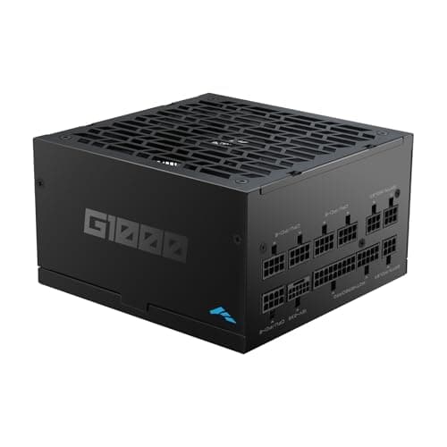SAMA G1000 1000 W vollmodulares Netzteil – 80 Plus Gold Zertifiziert | ATX 3.1 & PCIe 5.1 kompatibel | 12 V-2x6-Grafikkarten-Stromstecker, fanless ECO-Modus, japanische Kondensatoren– Schwarz G1000W Schwarz Schwarz Bild 2