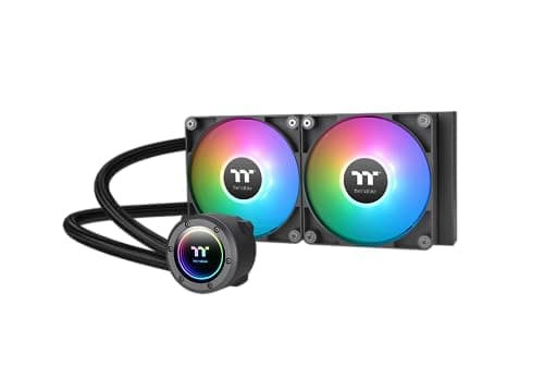 Thermaltake TH240 V2 ARGB Sync AIO CPU Wasserkühlung 240mm, Infinity Mirror, 2x CT120 ARGB PWM, leise 25,8 dB, Mainboard Sync, Intel/AMD