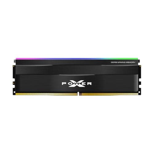 Silicon Power DDR5 16GB Zenith RGB 6000MT/s (PC5-48000) 288-pin CL36 1.35V UDIMM Desktop Memory Module RAM SP016GXLWU60FFSF Schwarz