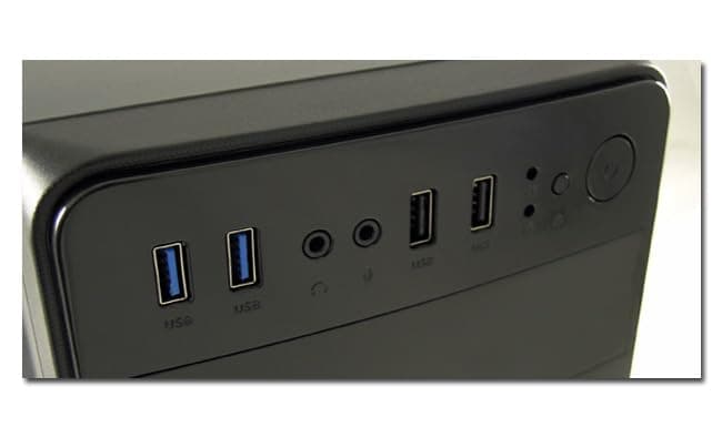 LC-POWER LC-2015MB | Micro-ATX Office PC Gehäuse | Mini-ITX kompatibel | 320 mm GPU | 2X USB 3.2 | 5,25" & 3,5" Schächte | Schwarz Bild 5