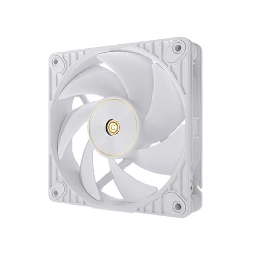 ASUS ProArt PF120 Single Pack PMW-Lüfter, 120 mm, hohe Leistung, 28 mm Rahmen, LCP-Flügel, leiser Betrieb, Präzisionstechnik, Kettenverbinder, Weiß
