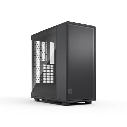 Fractal Design Epoch Schwarz - Leicht getöntes Seitenteil aus gehärtetem Glas - Gaming-PC-Gehäuse - Mesh-Frontpanel - DREI Momentum 12-Lüfter inkl. - Geräumiger Innenraum - ATX/mATX/ITX Unterstützung Tempered Glass Schwarz/schiere Freude Epoch Bild 2