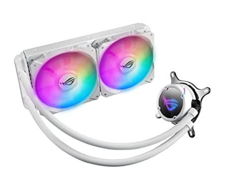 ASUS ROG Strix LC 240 RGB adressierbare RGB-Radiatorlüfter (3x 120 mm Lüfter, AIO Wasserkühlung, Aura Sync RGB, mit RGB Lüfter), weiß, 2 Lüfter Bild 3