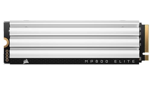 Corsair MP600 Elite 1TB M.2 PCIe Gen4 x4 NVMe SSD - Optimiert für PS5 - Inklusive Kühlkörper - M.2 2280 - Bis zu 7.000MB/Sek. Sequentielles Lesen - High-Density 3D TLC NAND - Weiß Bild 6