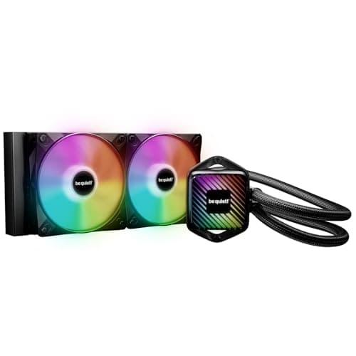 be quiet! Pure Loop 3 LX 240 mm, All-in-One-Wasserkühlung, 2 Light Wings LX 120 mm PWM High-Speed Lüfter, ARGB-Kühlblock mit 10 mitgelieferten Beleuchtungsfolien, sehr hohe Kühlleistung