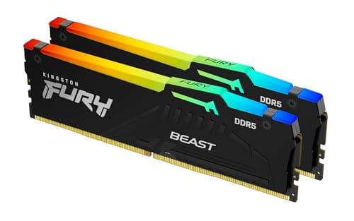 Kingston FURY Beast Schwarz RGB EXPO 32GB 6800MT/s DDR5 CL34 DIMM Desktop Gaming Speicher Kit mit 2 - KF568C34BBEAK2-32