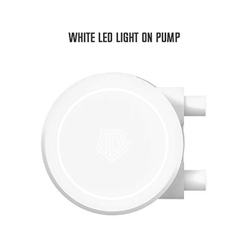 ID-COOLING FROSTFLOW X 240 SNOW CPU-Wasserkühler, AIO-Kühler, 240-mm-CPU-Flüssigkeitskühler, weißes LED-Licht, 2 x 120-mm-PWM-Lüfter, Intel 1200, 115X, AMD AM4 Bild 4