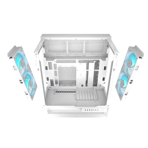 COUGAR OmnyX Mid-Tower ATX symmetrisches Panorama-PC-Gehäuse – maximaler Luftstrom – 4 x vorinstallierte 160-mm-Lüfter – Reverse Connector Motherboard – Kabel ohne Sichtbarkeit Bild 8