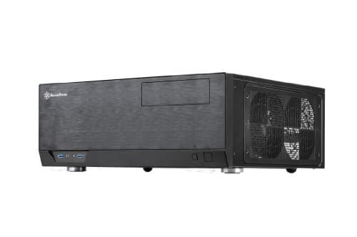 SilverStone SST-GD09B - Grandia HTPC ATX Desktop Gehäuse mit hochleistungsfähigem und geräuscharmen Kühlsystem, schwarz