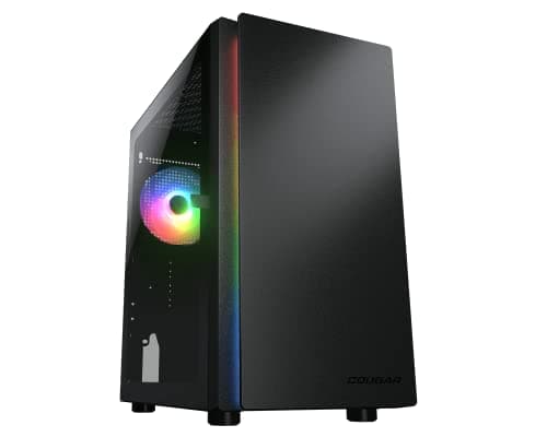 COUGAR Purity RGB Reines und Elegantes ARGB Mini Tower Gehäuse – Schwarz (Schwarz)