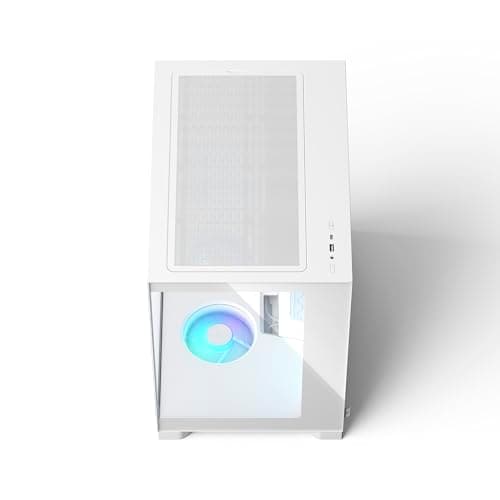 Fractal Design Pop 2 Vision White RGB PC‑Gaming‑Gehäuse mit Panoramaglas – Dual‑Kammer‑Design – 4 RGB‑Reverse‑Lüfter – ATX/E‑ATX/mATX/ITX Bild 8