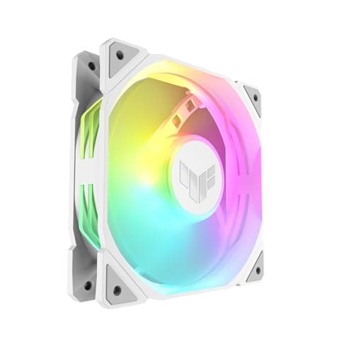 ASUS TUF Gaming TR120 ARGB Standard Blade White Gehäuselüfter Single Pack (120mm PWM PC Lüfter, 2000 RPM, 3,3 mm H2O, 77,4 CFM Luftstrom, 16 einzeln adressierbare RGB-LEDs, weiß) Bild 8