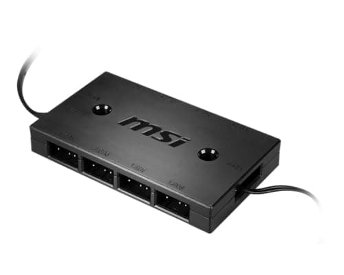 MSI MAX F12A-3H 120 mm Gehäuse Lüfter (3 x 120 mm Lüfter, LED-Steuerung, Fernbedienung, 3er Pack, schwarz, ARGB) A-RGB Bild 6